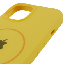 Чохол Silicone Case Full Protective (AA) with MagSafe для Apple iPhone 15 (6.1") – Жовтий