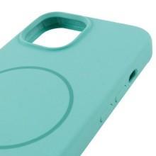 Чохол Silicone Case Full Protective (AA) NO LOGO with MagSafe для Apple iPhone 15 (6.1") – Бірюзовий
