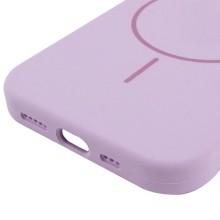 Чохол Silicone Case Full Protective (AA) NO LOGO with MagSafe для Apple iPhone 15 (6.1") – Бузковий