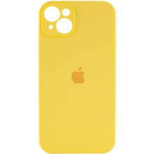 Чехол Silicone Case Full Camera Protective (AA) для Apple iPhone 15 (6.1") – Желтый