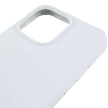 Чехол Silicone Case (AA) Logo with MagSafe для Apple iPhone 15 (6.1") – Белый