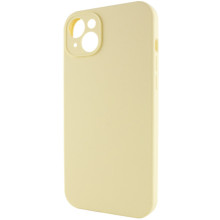 Чехол Silicone Case Full Camera Protective (AA) NO LOGO для Apple iPhone 15 (6.1") – Желтый