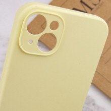Чехол Silicone Case Full Camera Protective (AA) NO LOGO для Apple iPhone 15 (6.1") – Желтый
