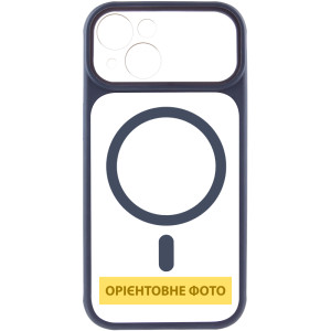 Чехол TPU+PC GETMAN Moon Clear with MagSafe для Apple iPhone 15 (6.1") – Blue