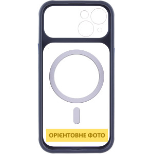 Чехол TPU+PC GETMAN Moon Clear with MagSafe для Apple iPhone 15 (6.1") – Blue