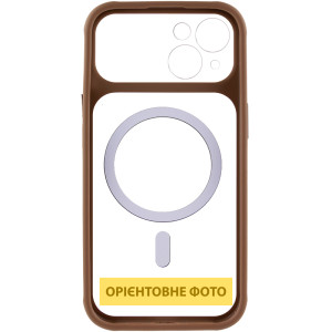 Чехол TPU+PC GETMAN Moon Clear with MagSafe для Apple iPhone 15 (6.1") – Brown