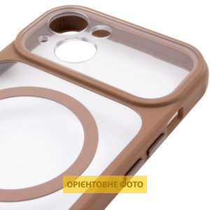 Чехол TPU+PC GETMAN Moon Clear with MagSafe для Apple iPhone 15 (6.1") – Brown