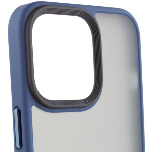 TPU+PC чохол Metal Buttons with Magnetic Fit для Apple iPhone 15 (6.1") (Синій)