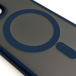 TPU+PC чохол Metal Buttons with Magnetic Fit для Apple iPhone 15 (6.1") – Синій