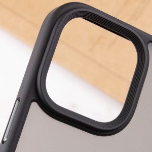 TPU+PC чохол Metal Buttons with Magnetic Fit для Apple iPhone 15 (6.1") (Чорний)