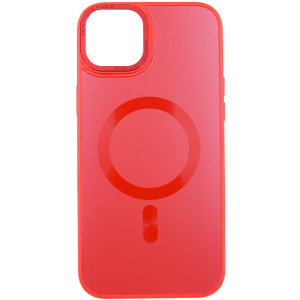 Чохол TPU+Glass Sapphire Midnight Open Camera with MagSafe для Apple iPhone 15 (6.1") (Червоний)