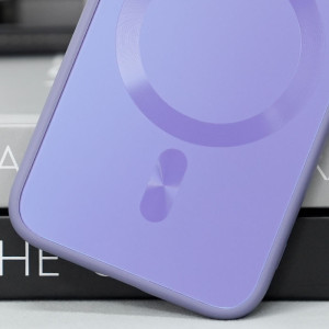 Чехол TPU+Glass Sapphire Midnight with MagSafe для Apple iPhone 15 (6.1") (Сиреневый)