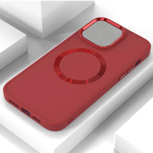 TPU чехол Bonbon Metal Style with Magnetic Fit для Apple iPhone 15 (6.1") (Красный)