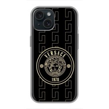 Чехлы VERSACE для Айфон 15 (PREMIUMPrint) (Лого Версаче)