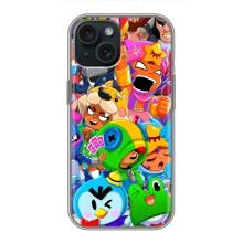 Чехол для iPhone 15 Бравл Старс (VPrint)