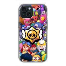 Чехол для iPhone 15 Бравл Старс (VPrint)