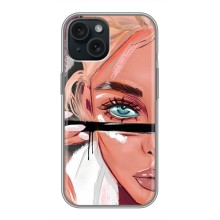 Чехол с печатью для iPhone 15 - (Мода) (AlphaPrint) – Макияж