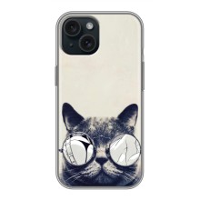 Чехол на тематику: Коты для iPhone 15 (Модный кот)