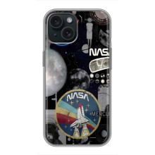 Силиконовый бампер с принтом "Наса" на iPhone 15 (Art nasa)