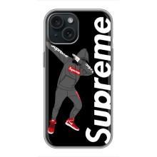 Чеохол для iPhone 15 з картинкою Supreme (AlphaPrint)