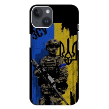 Чехлы с принтом (Воины ЗСУ) для  iPhone 15 – Солдат ЗСУ
