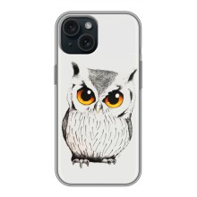 Чехол с птицами на iPhone 15 (VPrint) (Милая Сова)
