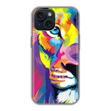 Чехол со Львом для iPhone 15 (VPrint) – Яркий Лев