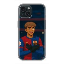 Чехол с футболистом Ламин Ямаль iPhone 15 (Футболист Ямал)