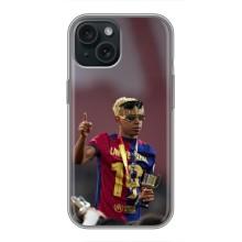 Чехол с футболистом Ламин Ямаль iPhone 15 (Lamine Yamal)