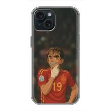Чехол с футболистом Ламин Ямаль iPhone 15 (Ямаль аниме)