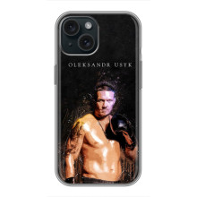 Чехол с картинкой Александр Усик для iPhone 15 – Чемпион Усик