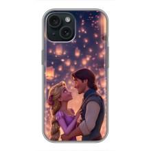 Чехол Рапунцель для iPhone 15 (Принцесса и принц)