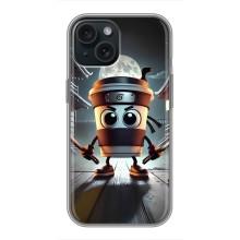 Чехол с мемом Тралалело тралала на iPhone 15 (Капучино асасино)