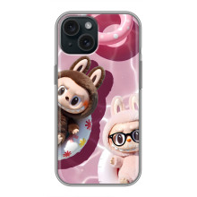Чехол с Лабубу на iPhone 15 (Игрушка Лабубу)