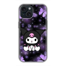 Чехол с персонажем Куроми на iPhone 15 – Куроми на черном