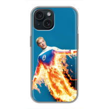 Чехол с принтом Фантастическая четверка для iPhone 15 – Человек-Факел