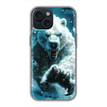 Чехол с картинкой «Хищники» для iPhone 15 – Медведь