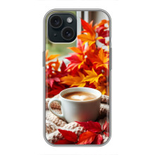 Чехол с уникальным дизайном «Осень с кофе» для iPhone 15