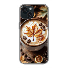 Чехол с уникальным дизайном «Осень с кофе» для iPhone 15 – Пряный кофе