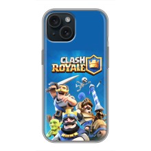 Силиконовый Чехол (атрибутика Клеш Роял) для iPhone 15 (Клеш Король)