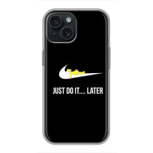 Силиконовый Чехол на iPhone 15 с картинкой Nike (Later)