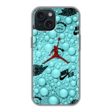 Силиконовый Чехол Nike Air Jordan на Айфон 15 – Джордан Найк