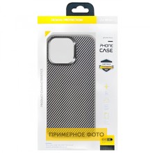 Чехол TPU+PC Carbon with MagSafe для Apple iPhone 16 Plus (6.7") – Grey