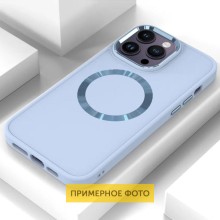 TPU чехол Bonbon Metal Style with MagSafe для Apple iPhone 16 Plus (6.7") – Голубой