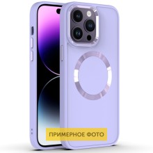 TPU чохол Bonbon Metal Style with MagSafe для Apple iPhone 16 Plus (6.7") – Бузковий