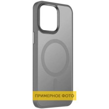 TPU+PC чохол Metal Buttons with MagSafe Colorful для Apple iPhone 16 Plus (6.7") – Сірий