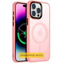 TPU+PC чохол Metal Buttons with MagSafe Colorful для Apple iPhone 16 Plus (6.7") – Рожевий