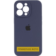 Чехол Silicone Case Full Camera Protective (AA) для Apple iPhone 16 Plus (6.7") (Темно-синий)