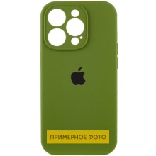 Чехол Silicone Case Full Camera Protective (AA) для Apple iPhone 16 Plus (6.7") (Зеленый)