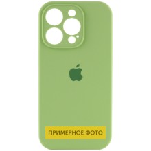 Чехол Silicone Case Full Camera Protective (AA) для Apple iPhone 16 Plus (6.7") (Мятный)